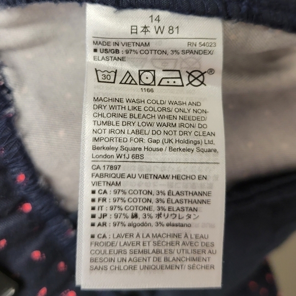 Gap Khakis City 3 inch shorts navy print 14 - Picture 7 of 9